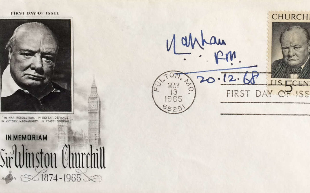 Churchill First Day Cover: Signed