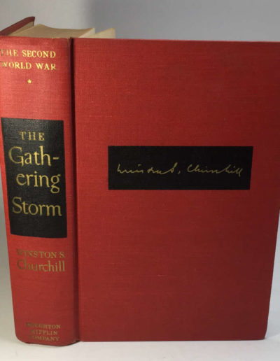 Gathering Storm. Signed by the Author, Winston Churchill. 1st US Edn.