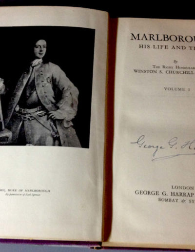 Harrap's Signature in Vol 1. Marlborough Published by George Harrap