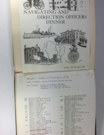 1962 Page from Navigating Officer's Dinner
