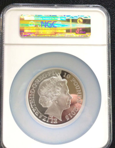 Queen Elizabeth II: Silver Coin Commemorating 50th Anniversary of Churchill's Death