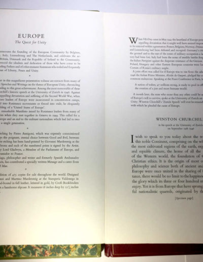 Churchill Contribution in the book: EUROPE The Quest For Unity