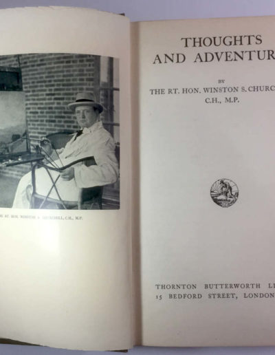 Thoughts & Adventures by Winston Churchill: Frontispiece