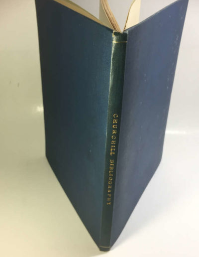Winston Churchill Bibliography by Bernard Farmer: Bound in Blue Boards