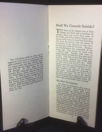 Shall We Commit Suicide? by Winston Churchill 1st Edn p1.