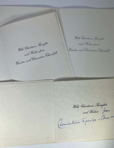 Message Inside: 3 Christmas Cards from Winston & Clementine Churchill