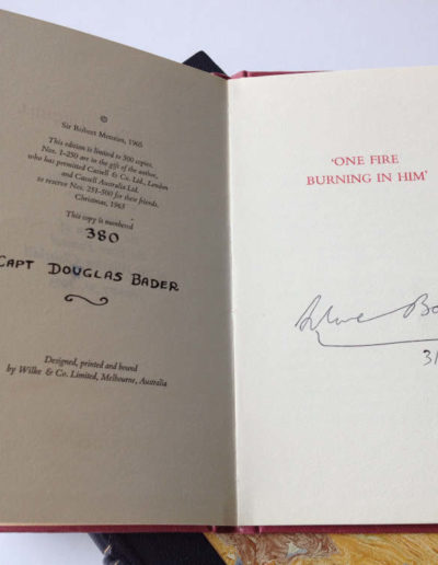 Bader's Copy: Menzies' Eulogy Churchill Funeral
