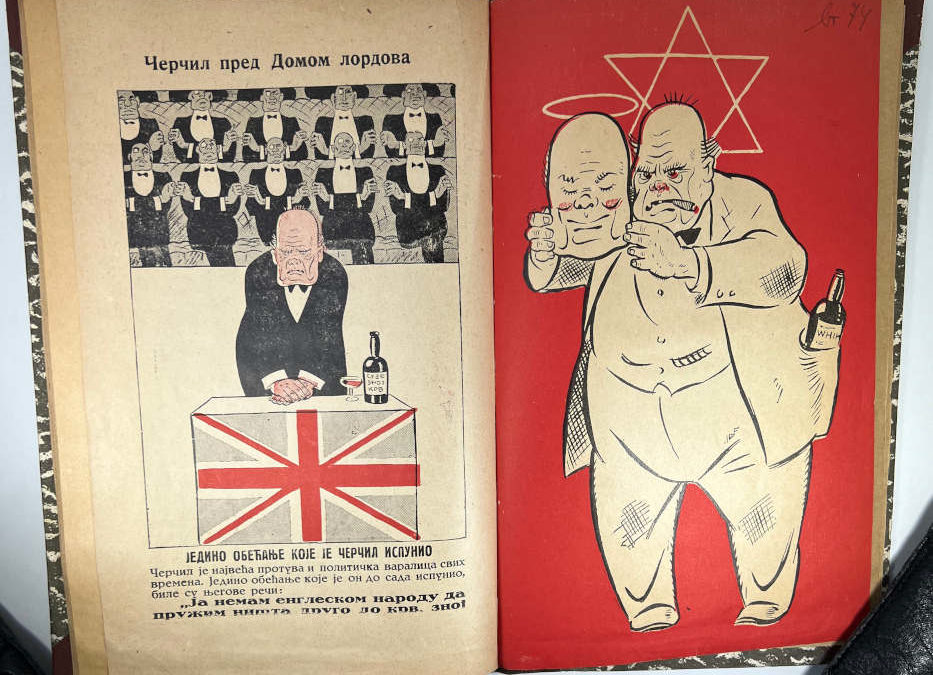 Anti-Semitic Nazi Propaganda Booklets Opposing Churchill