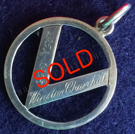 Winston Churchill: Cartier Silver Pendant, Signed Photograph – Gifts to Adamson