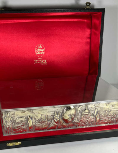 Winston Churchill Centenary Silver Cigar Box in Presentation Case