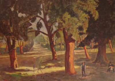 Print of Churchill Painting - Cork Trees Near Mimizan