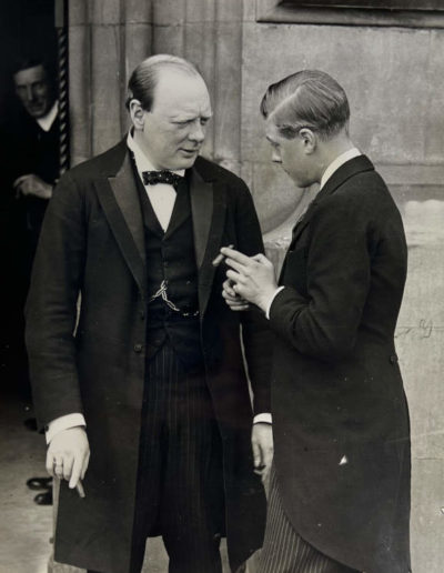 Photograph of Winston Churchill with Edward , Prince of Wales