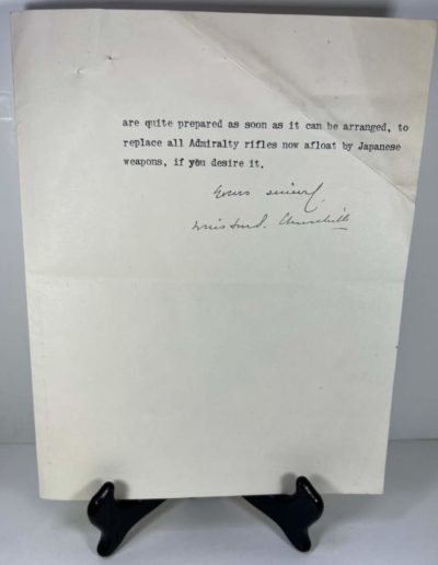Churchill Signed Letter to Lord Kitchener p2
