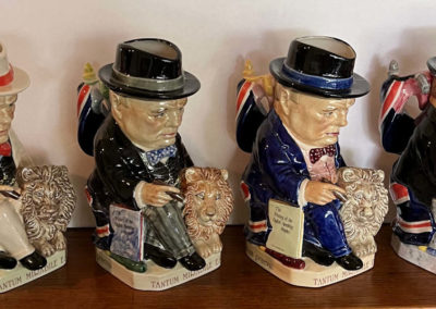 Side View: 4 Churchill Toby Jugs by Kevin Francis