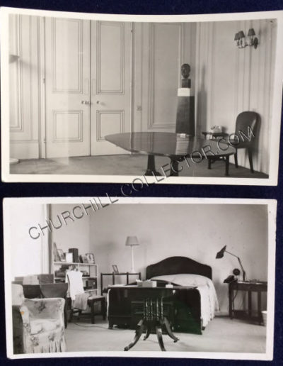 Written on the back: Winston Churchill’s Bedroom, No 10