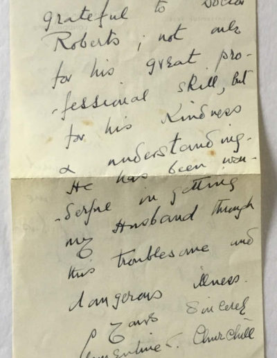Page 2 of Clementine Churchill's Handwritten Letter