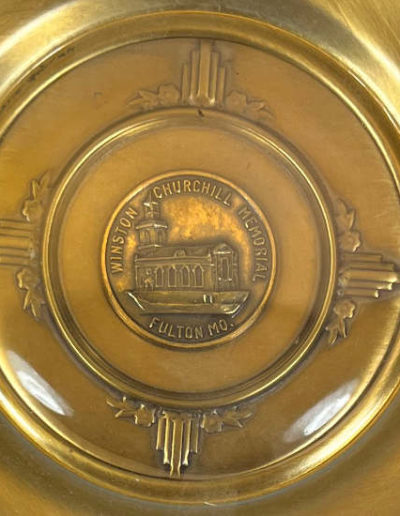 Same Commemorative Medallion in Both Dishes - Covered in Glass