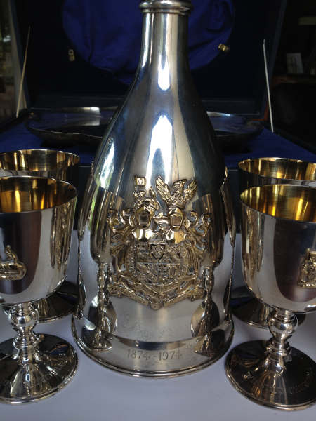 Churchill Centenary Silverware: Decanter, Goblets, Tray