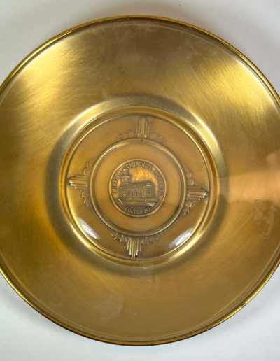 Larger Brass Dish: Winston Churchill Memorial Fulton MI