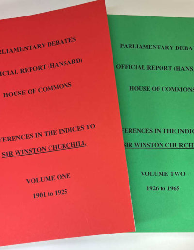 Winston Churchill’s Parliamentary Debates: Official Report (Hansard) House of Commons