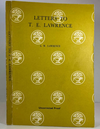 Softcover, Uncorrected Proof Copy: Letters to T E Lawrence