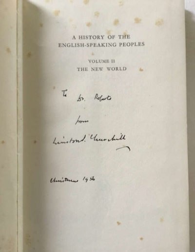 History of the English Speaking Peoples: Vol 2 Inscribed Signed Winston Churchill