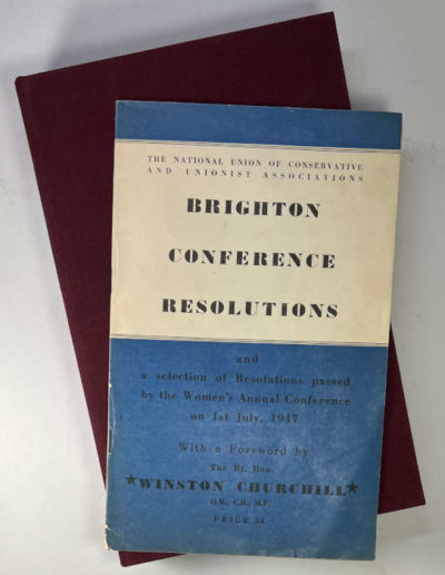 Pamphlet with Churchill Foreword: Brighton Conference Resolutions on Protective Case