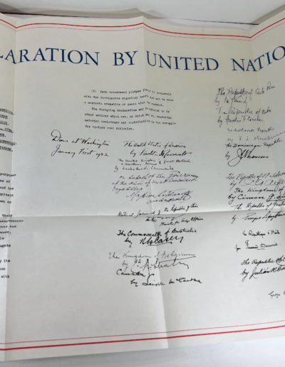 Declaration by United Nations, tipped in