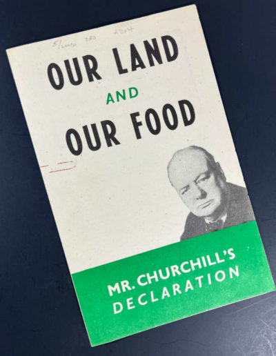 Winston Churchill Pamphlet - Our Land and Our Food