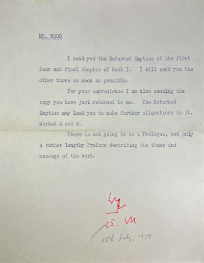 Letter from Winston Churchill To C. C. Wood, 15 July 1955