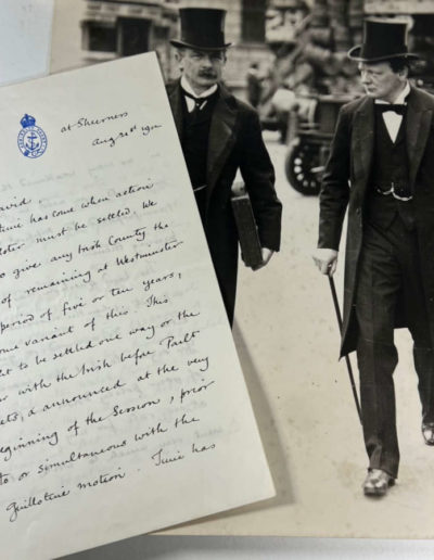Letter from Winston Churchill to Lloyd George + Photograph