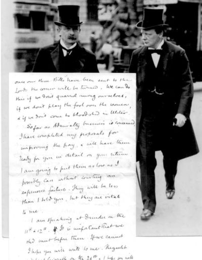 Winston Churchill's Signature: Letter to Lloyd George + Photograph