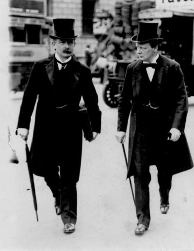 Press Photograph: Winston Churchill with Lloyd George