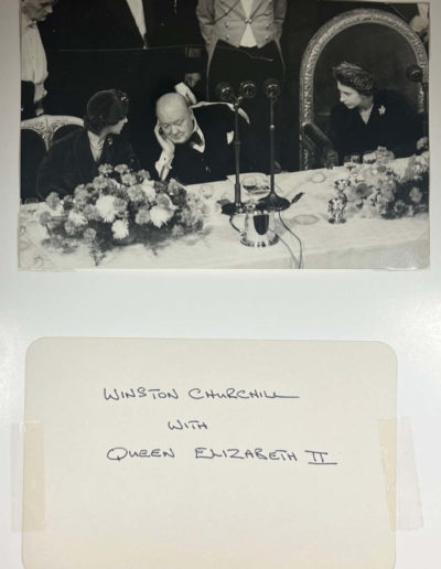 Original Press Photograph: Winston Churchill with Queen Elizabeth II