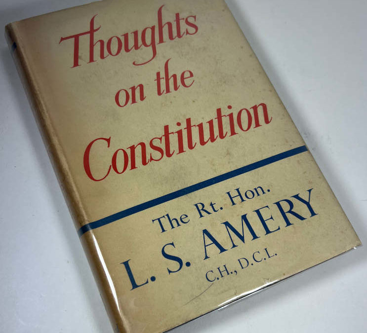 Thoughts on the Constitution: Inscribed to Winston Churchill