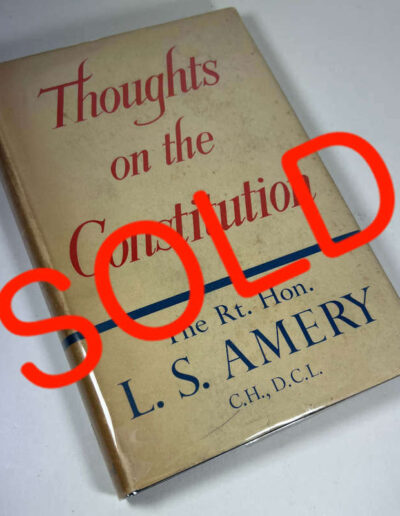 Thoughts on the Constitution Churchill's Library: SOLD