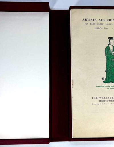 Artists Aid China Exhibition: Pamphlet in Solander Case