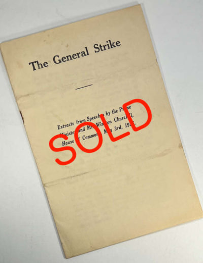 Speech, Winston Churchill: The General Strike: SOLD