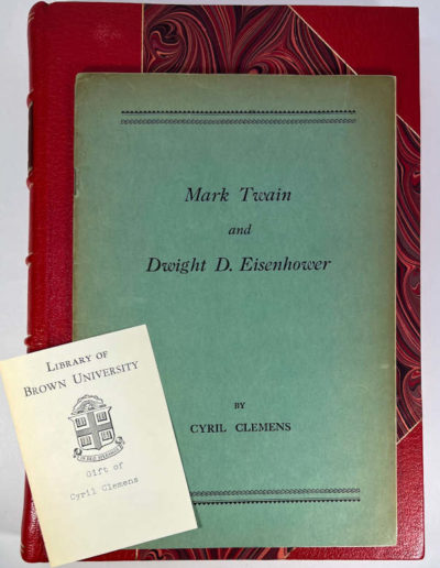 Mark Twain and Dwight D. Eisenhower: Brown University Library Bookplate