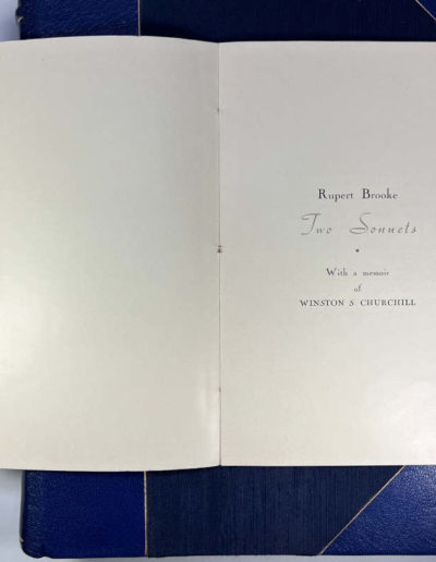 Rupert Brooke- Two Sonnets, Title Page