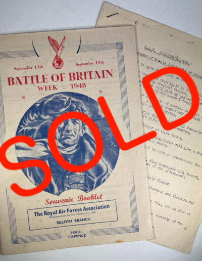 Battle of Britain Souvenir Booklet now SOLD