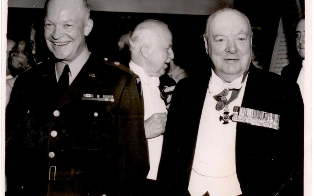 Press Photograph: Churchill & ‘Ike’ Eisenhower