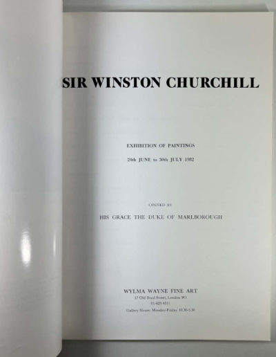 Catalog The Exhibition Of Churchill Paintings - Title Page