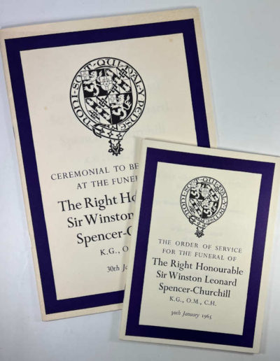2 Pamphlets from Churchill's Funeral Service, 30 Jan. 1965
