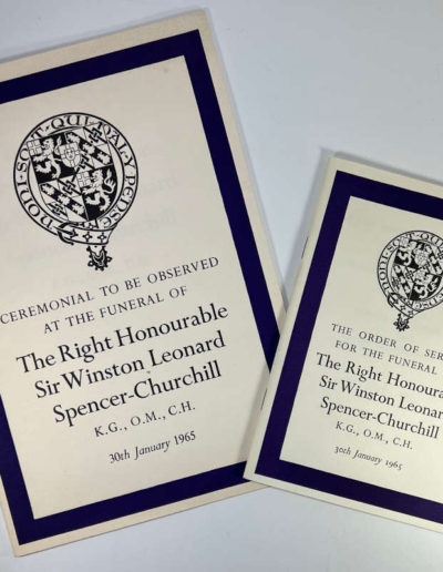 Churchill's Funeral Service: 2 Pamphlets dated 30 Jan. 1965