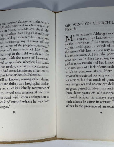 Churchill's Dedication Speech: Unveiling of the Memorial to Lawrence of Arabia