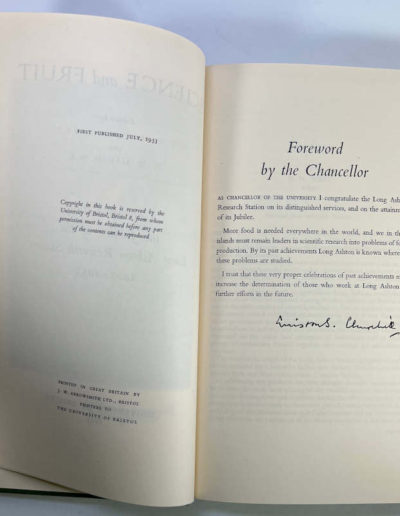 Science and Fruit with Foreword by Winston Churchill