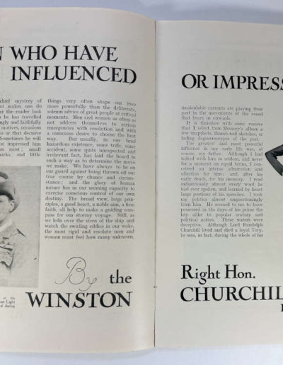 Sample Pages: Men Who Have Influenced Me by Winston Churchill - STRAND Mag.