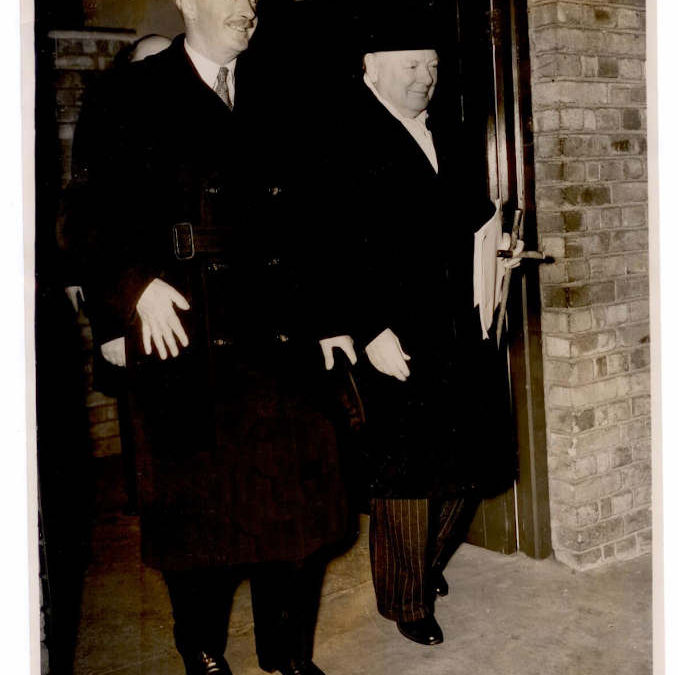 Press Photograph: Winston Churchill & Anthony Eden