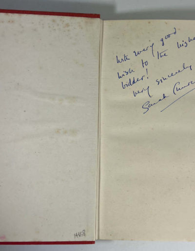 Inscribed by Sarah Churchill